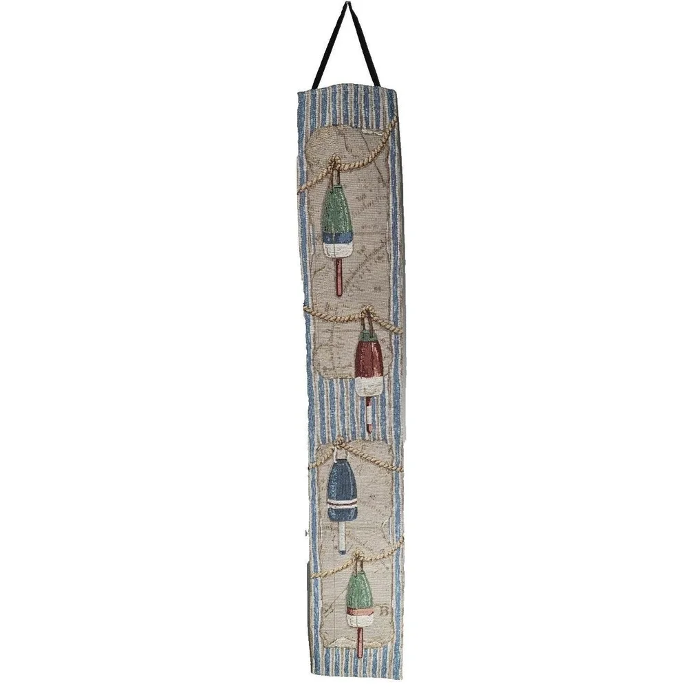 Vintage Nautical Tapestry Wall Hanging Buoys Map Coastal Decor 35